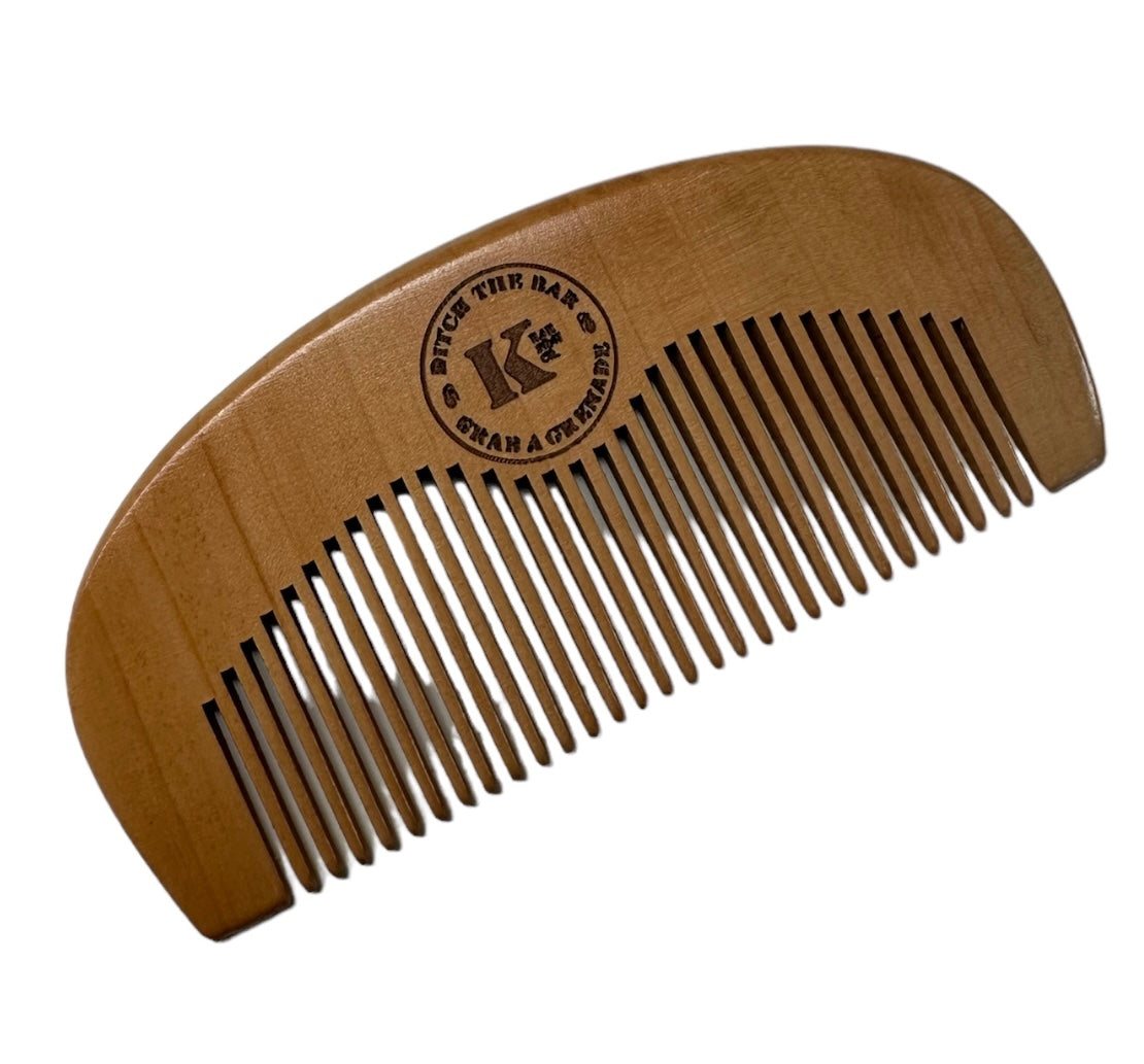 wooden comb.  beard comb.  anti static comb.  Veteran owned comb.