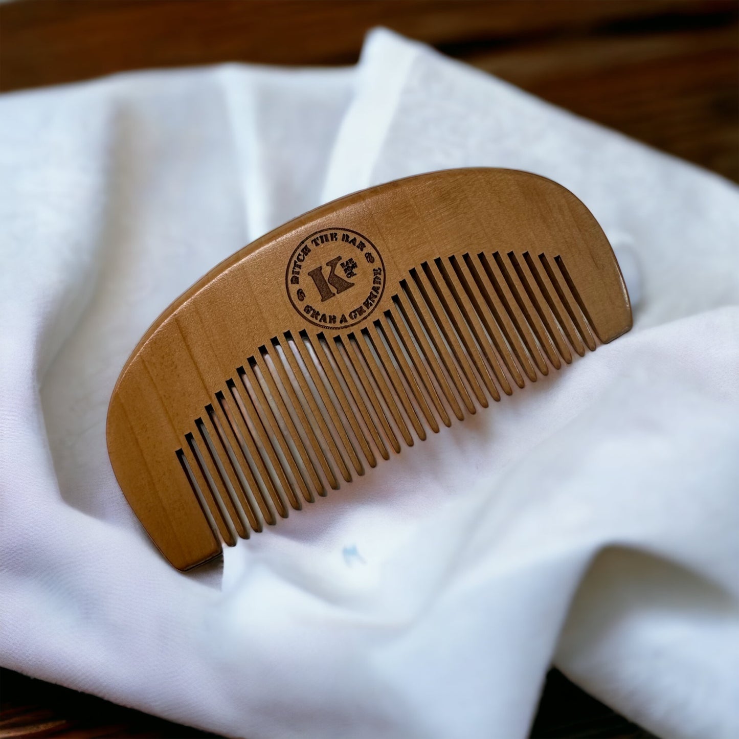 wooden comb.  beard comb.  anti static comb.  Veteran owned comb.
