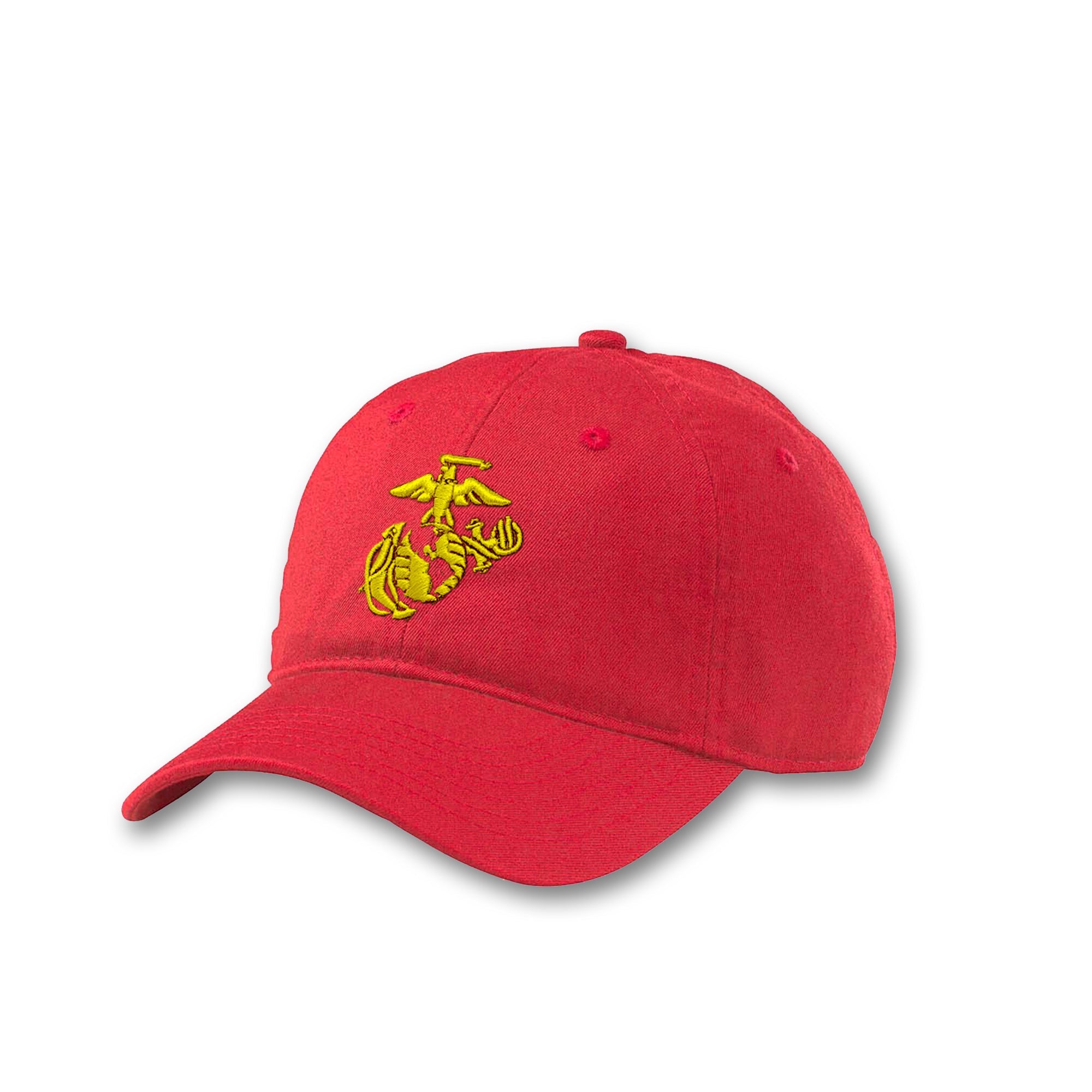 Eagle Globe & Anchor Unstructured USMC Hat with 3D embroidery- Red Hat –  kbarsoapco