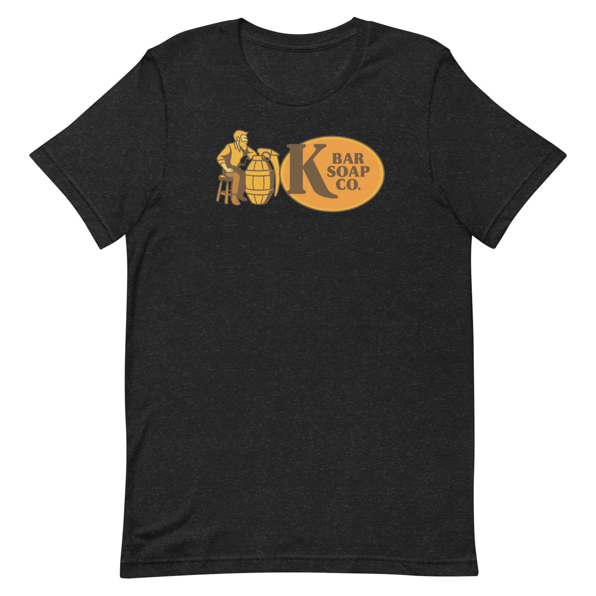 Black KBSC Cracker Barrel t-shirt with K Bar Soap Co logo