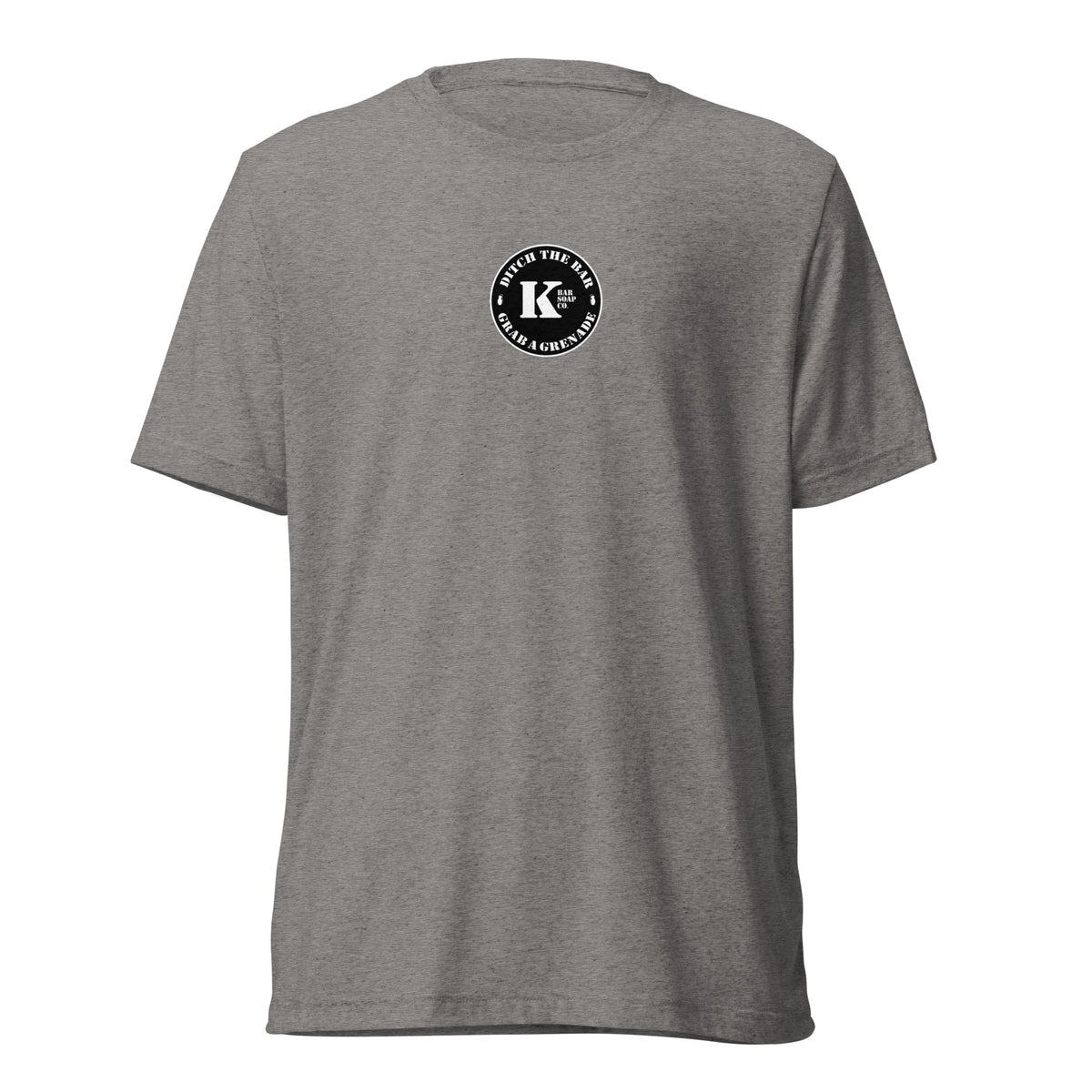 Gray Pineapple Frag tri-blend t-shirt, front