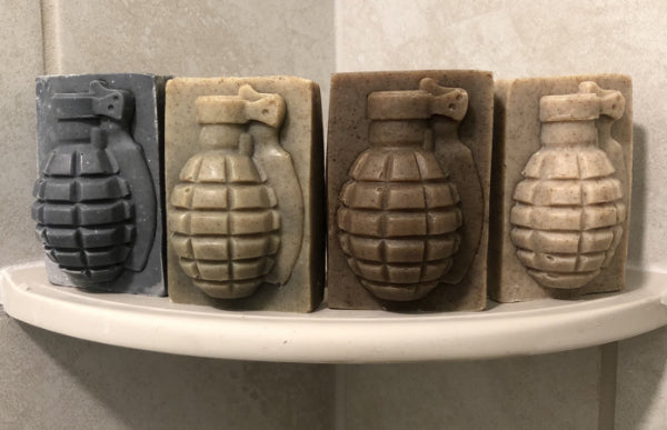 4 pack of grenade soap in shower