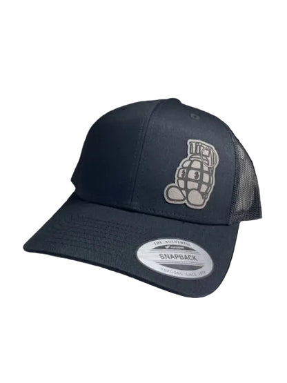 “Boomer” Snapback Leather Patch Cover