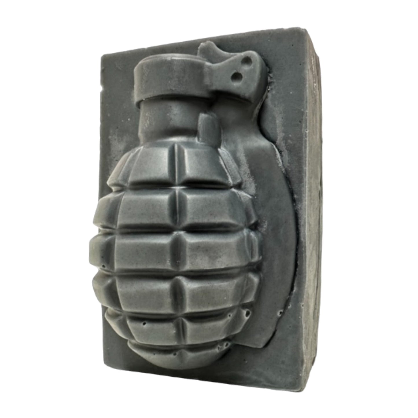 
                  
                    High Speed Low Drag tea tree sandalwood grenade soap for men white background - K Bar Soap Co
                  
                