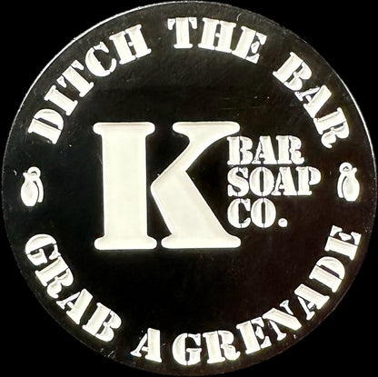 KBSC Boomer challenge coin, Ditch the Bar Grab a Grenade side