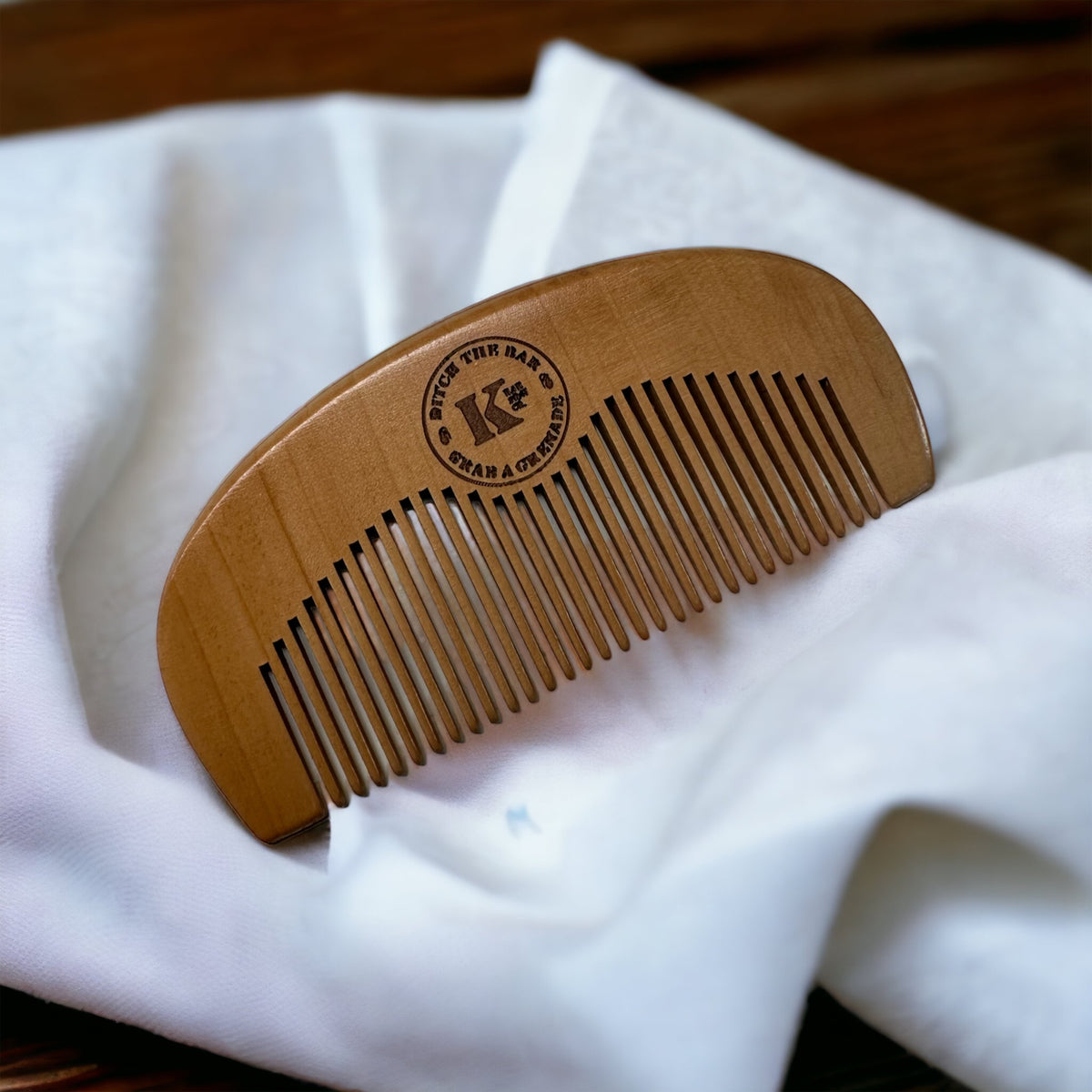 wooden comb.  beard comb.  anti static comb.  Veteran owned comb. 