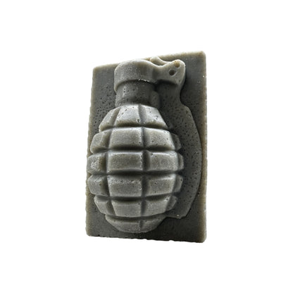 Kaneohe Bay grenade soap bar, juniper and forest scent, front view