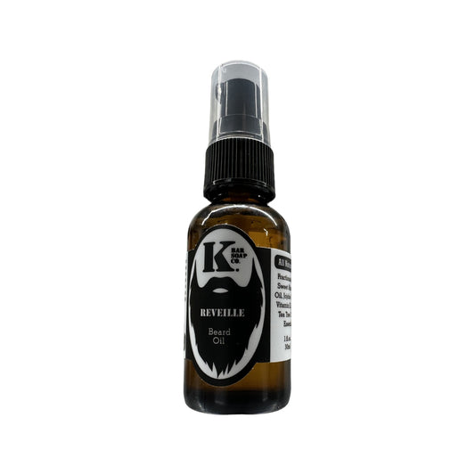 Reveille Premium Beard Oil – coffee scent – K Bar Soap Co