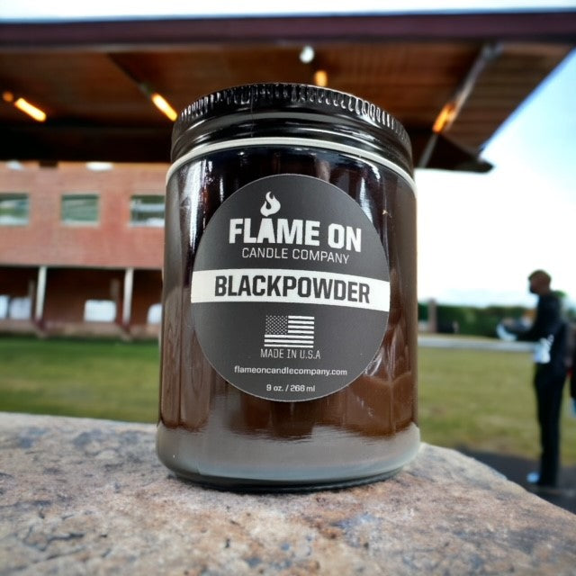 Flame On Black Powder Candle grooming product – K Bar Soap Co