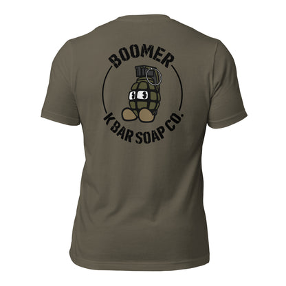 Boomer Logo Bella Canvas T grooming product product photo – K Bar Soap Co