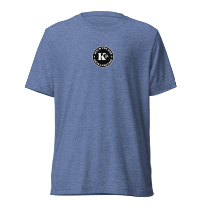 Blue Pineapple Frag tri-blend t-shirt, front