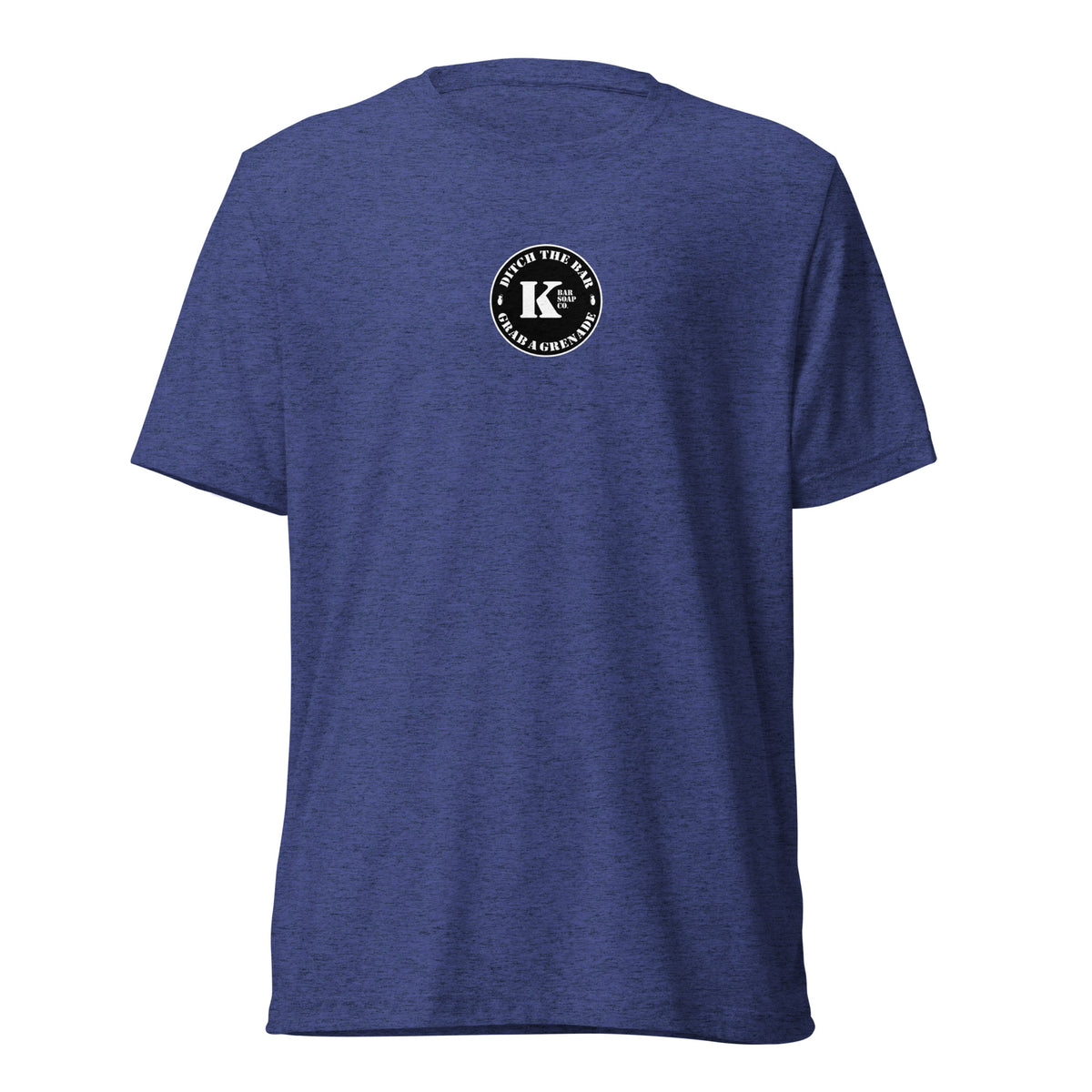 Navy Pineapple Frag tri-blend t-shirt, front