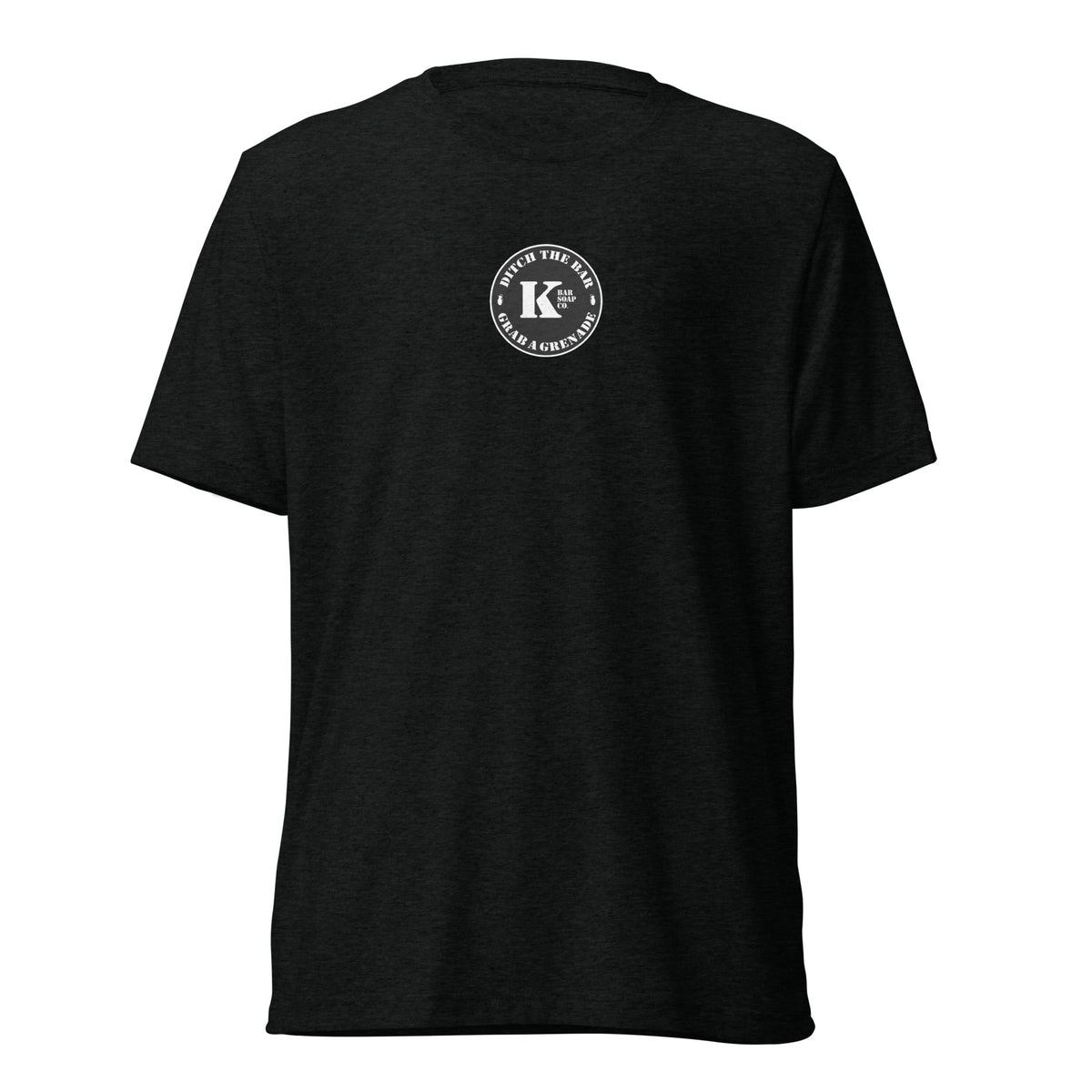 Black Pineapple Frag tri-blend t-shirt, front