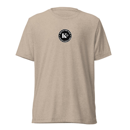 Tan Pineapple Frag tri-blend t-shirt, front