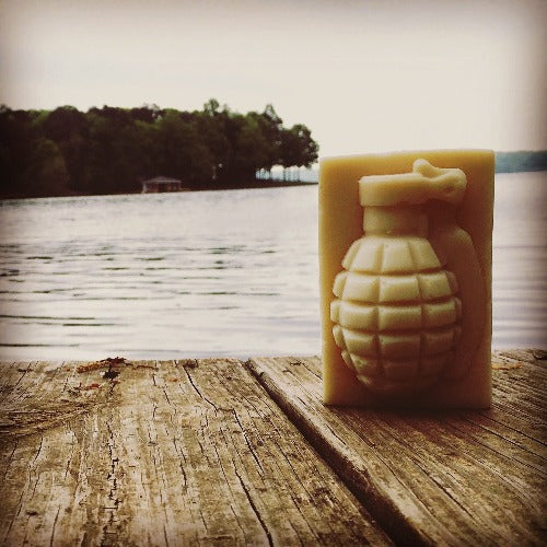 Ricky Recon Grenade Soap by a lake
