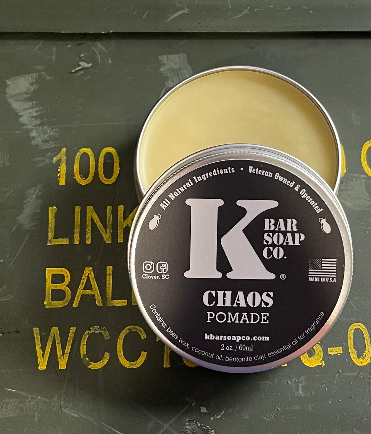 Chaos Natural Hair Pomade product photo – K Bar Soap Co